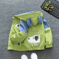 Cartoon Girls Jackets Cute Little Fox Kids Windbreaker Hooded Baby Coat Spring Autumn Children Outwear Toddler Girl Clothes