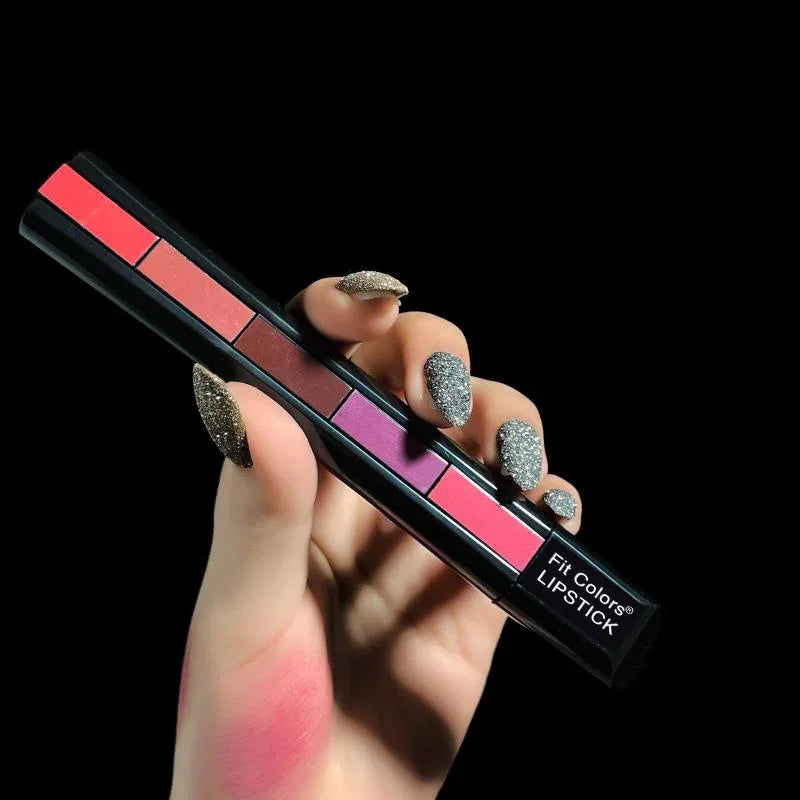 5 in 1 Lipstick Set Lightweight Matte Velvet Long Lasting Combination Lipstick Nourish Moisturizing Professional Lipliner Makeup Lootquake LLC