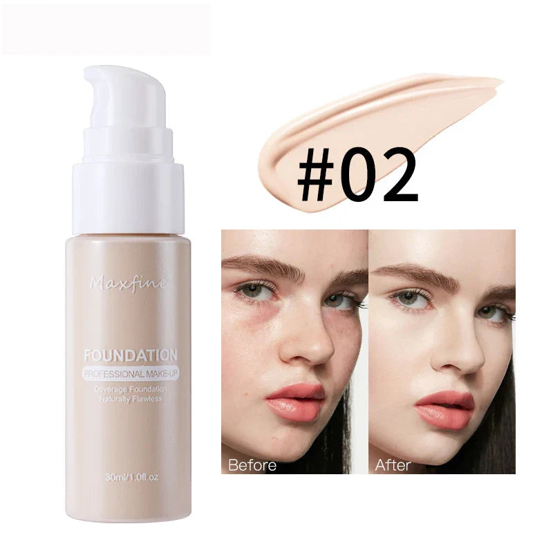 Liquid Foundation Effective Concealer Waterproof Sweat-resistant Makeup Professional Cosmetics Lootquake LLC