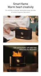 Aroma Diffuser Air Humidifier Ultrasonic Cool Mist Maker With LED Lighting Simulation Colorful Flame Fragrance Machine Lootquake LLC