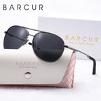 BARCUR Women’s Pink Metal Comfortable Fashionable Frame Polarized Sunglasses – Lightweight UV400 Blue Gradient Mirror Lenses Oval Fashion Shades for Summer Travel Beach Summer Outfits & Stylish Apparel Accessories