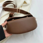 Small PU Leather Saddle Armpit Bags for Women 2024 Summer Chain Shoulder Crossbody Bag Ladies Vintage Underarm Handbags bolsa