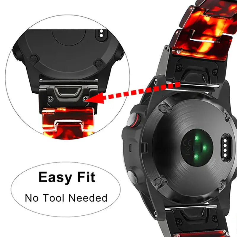 Garmin Resin Band - Sleek QuickFit Design for Style, Comfort - SJB-DIAMOND ELITES