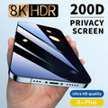 200D Anti Glare Tempered Glass For iPhone 13 12 11 14 Pro Max Mini Privacy Screen Protector iPhone 14 7 8 Plus XR X Screen Glass Anti Spy Tempered Glass Screen Protector Full Coverage Stevvex