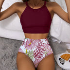 Leopard Luxe: High Waist Bikini Set