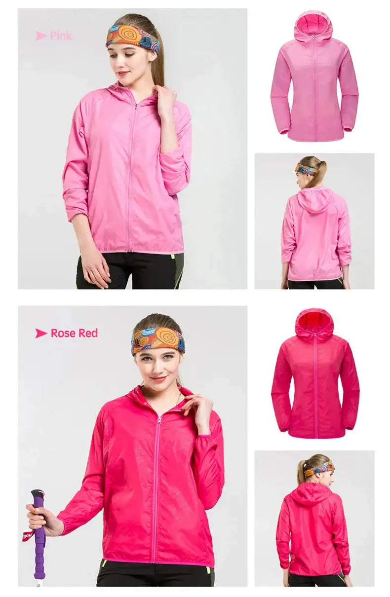 Camping Waterproof Jacket Men Women Windbreaker Men Raincoat Rain Jacket Men Waterproof Hiking Climbing Clothes Sun Protection