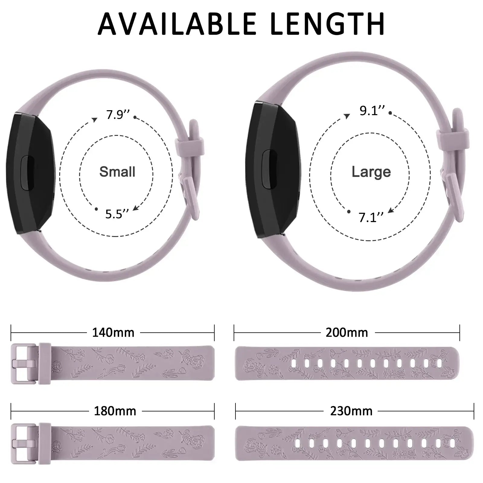 Fitbit Inspire 3 Silicone Band with Designs – Stylish Patterned Strap - SJB-DIAMOND ELITES