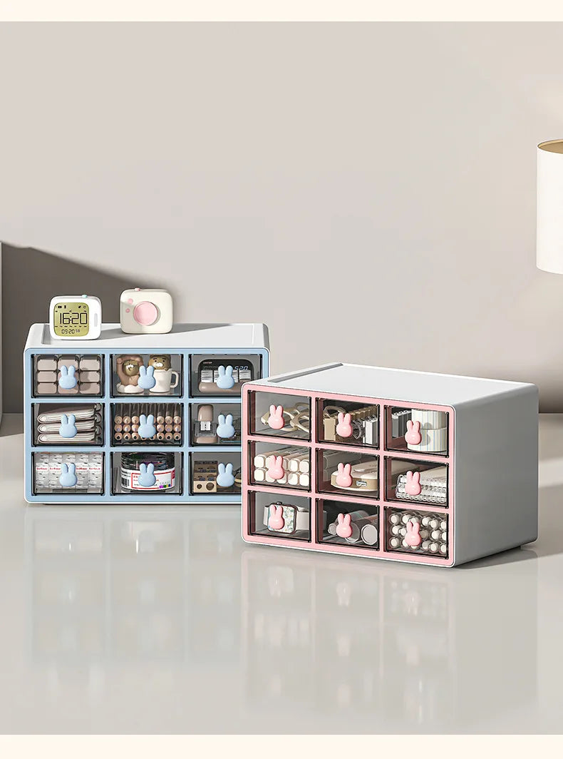 Desktop Storage Box Transparent Drawer Home Storage Box Stationery Box Office Files Stationery Organizer Cosmetics Drawer Box
