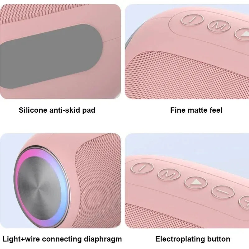 Speaker Bluetooth pink strong function portable Bluetooth speaker outdoor speaker waterproof 10W bass support TF card Lootquake LLC