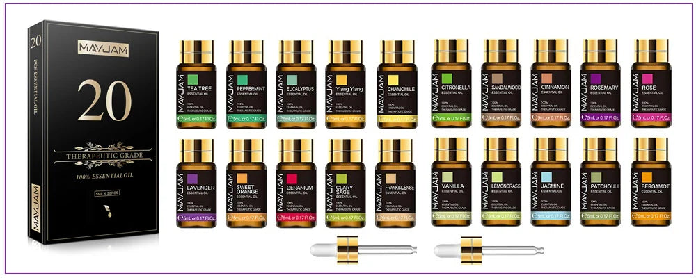 MAYJAM Pure Essential Oils,Massage Oil,Humidifier,Diffuser,Candle Making,Air Freshener Lootquake LLC