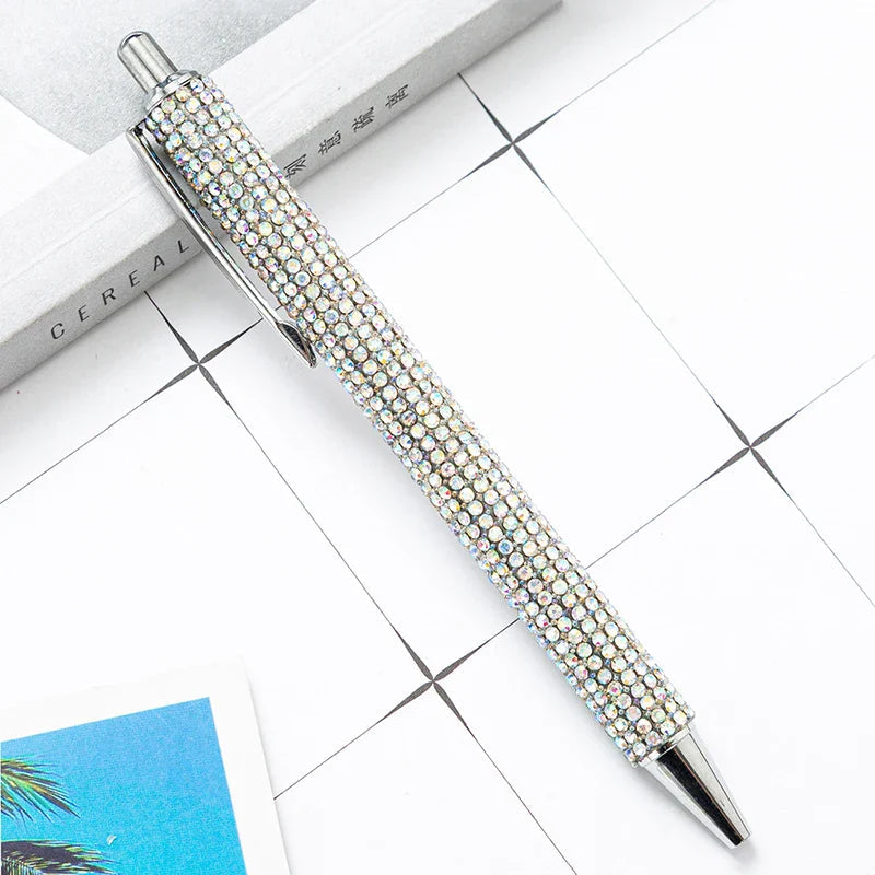 Press Metal Ballpoint Pens Diamond Multi-color Gift Pen Creative Office Supplies Lootquake LLC