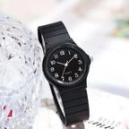 YIKAZE Exam Watch Silicone Strap Simple Women Watch Student Ladies Quartz Wristwatch Waterproof Round Small Dial for Women