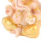 Gold Lord Ganesha Buddha Statue Elephant God Sculptures Ganesh Figurines