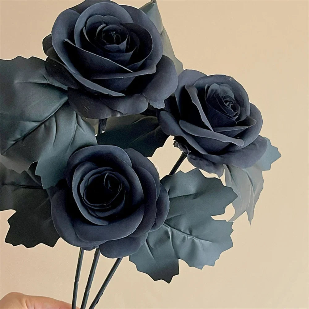 Halloween Decoration Artificial Flowers Bouquet With Pumpkins & Black Roses, Halloween Table Centerpiece For Dining Living Room Lootquake LLC