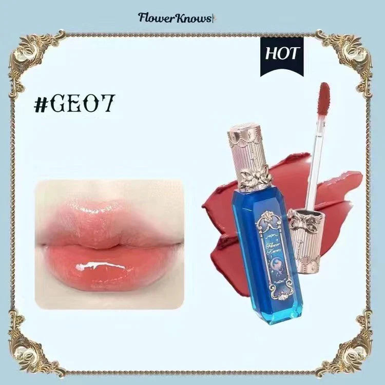 Flower Knows Lipstick Swan Ballet Lip Gloss Mirror Moisturizing Long-lasting Lip Glaze Nostickcup Nourishing  3.5g Lootquake LLC