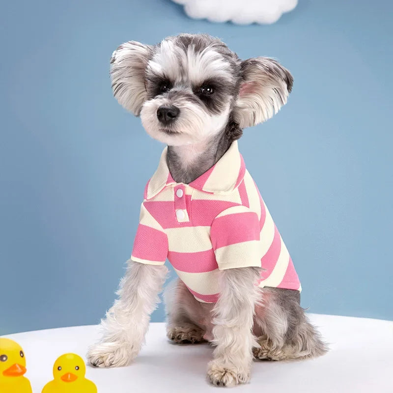 Pet Dog Clothes for Small Medium Dogs Pet Dog Polo Shirt Fashion Puppy Clothes Dogs Cats T-Shirt Pet Supplies Pi-Mart