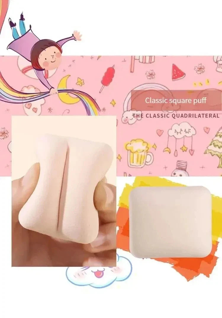 Dry Wet Usable Makeup Cosmetic Puff Sponge Cushion Puff for Foundation Powder Soft and Cute Lootquake LLC