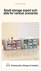Desktop Storage Box Transparent Drawer Home Storage Box Stationery Box Office Files Stationery Organizer Cosmetics Drawer Box