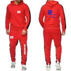 2025 Spring Autumn FABIO QUARTARARO WITH SIGNATURE Printed Sports High Quality Sets Men's Pocket Hooded Hoodies+Sweatpants Suits Pi-Mart