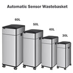 Smart Trash Can 20L 30 40 50 60 Liters Wastebasket Large Kitchen Garbage Cube Home Automatic Stainless Steel Garbage Bin Dustbin Lootquake LLC
