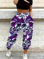 Women's Spring Camo Jogger Pants - 3D Print THRIXINE