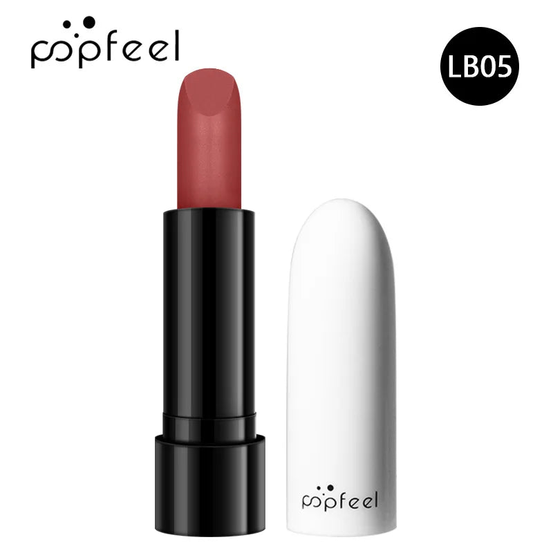 High Quality Popfeel Waterproof Lasting Matte Luxury Velvet Lipstick Make up Smudge-Free Pigmented Lipsticks Lip Gloss Cosmetics Lootquake LLC
