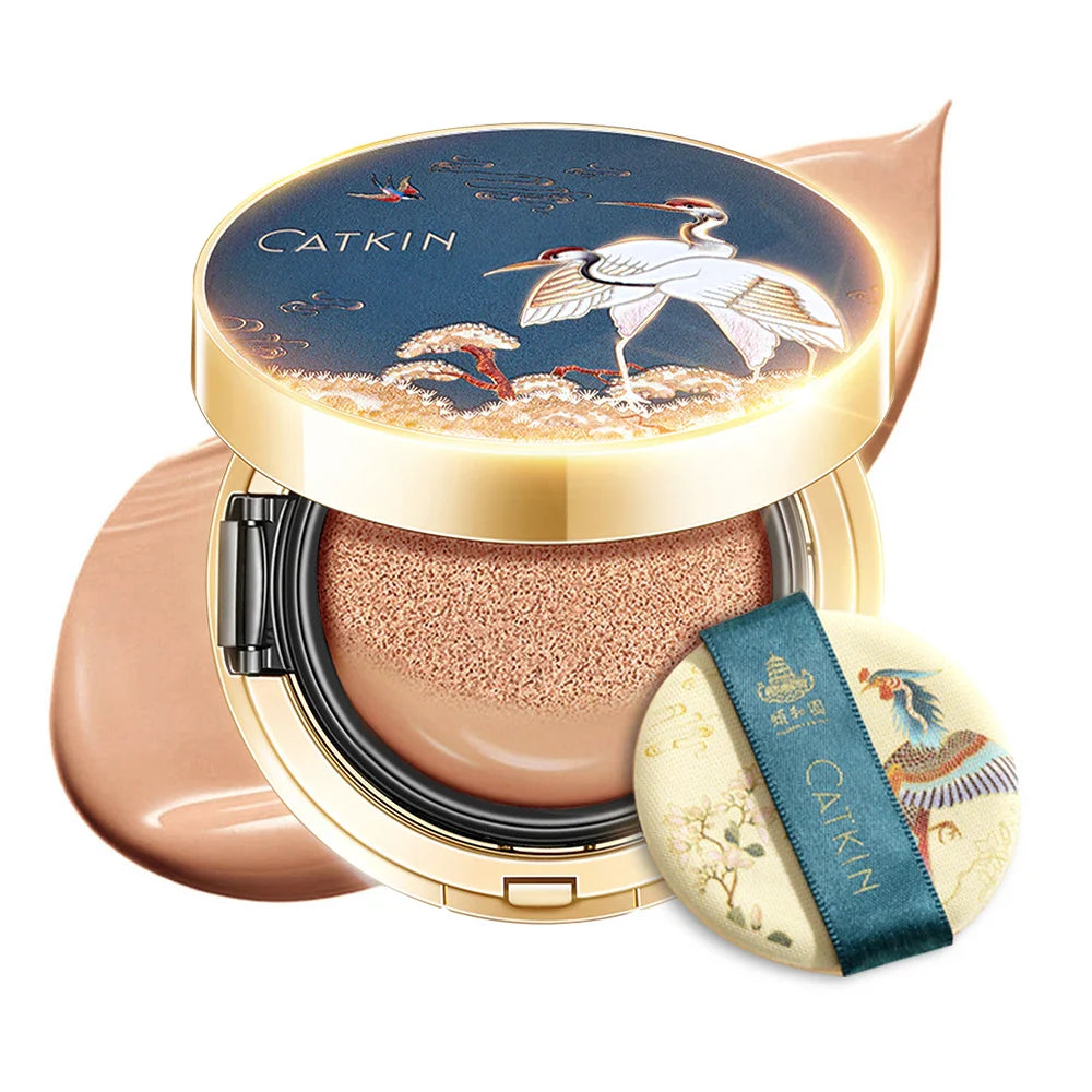 Catkin Phoenix Cushion Foundation Full Coverage, Sheer Satin Finish, Refill Included, Light Beige Lootquake LLC