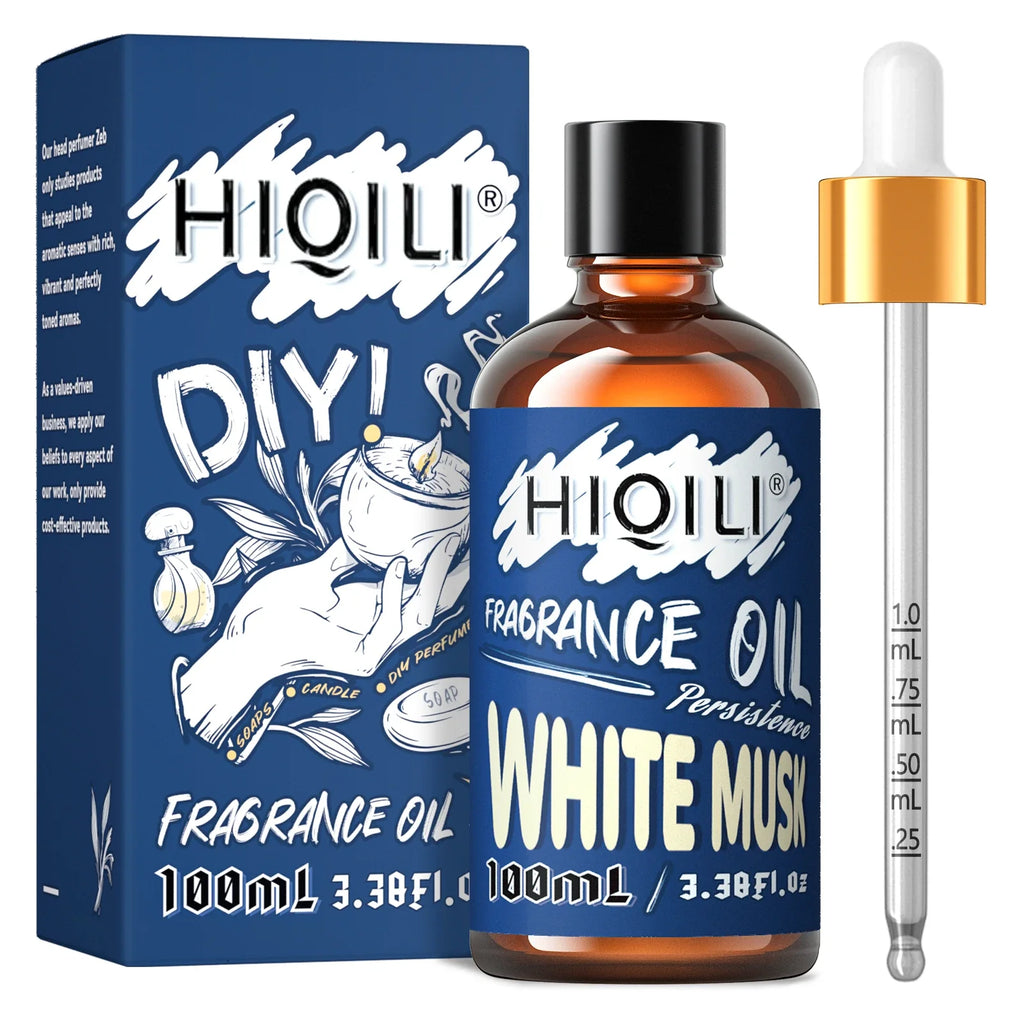 HIQILI 100ML White Musk Fragrance Oil for Diffuser, Humidifier, Candle Soap Making, Massage, Gifts, DIY Product Lootquake LLC