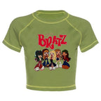 Women's Y2K Gothic Cartoon Print T-Shirt Trendy