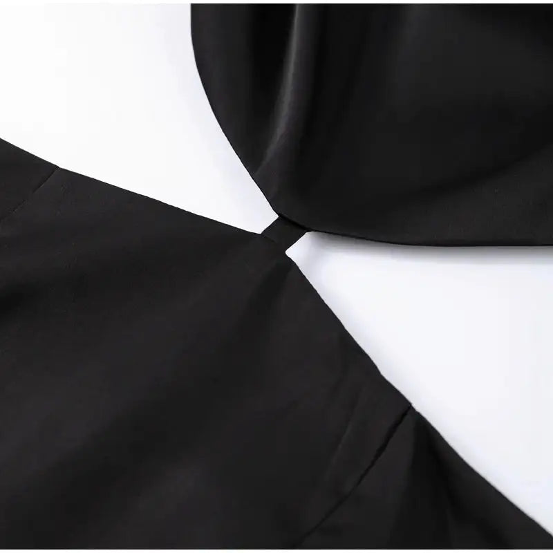 Elegant Puff Sleeve Long Dress For Women 2025 Sexy Hollow Out Waist Evening Party Dresses Female Vacation Lady Chic Beach Robe
