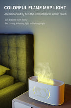 Map Humidifier Colorful Gradient Flame Aroma Diffuser Home Hotel Desktop USB Air Humidification Lootquake LLC