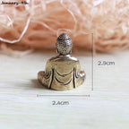 1PC Buddha Statues Copper Sculpture Fengshui Figurine Home Decor Resin Sitting  Miniature 2.8x2.4cm Lootquake LLC