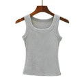 Camisole Tank Soft Cotton Top Women Summer Outfits Tight And Sexy Tank Top Knitted Bottom Shirt And Sleeveless Top For Outerwear