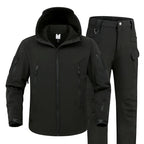 5XL Shark Skin Soft Shell Autumn and Winter Plush Thickened Mountaineering Tactics Training Breathable Windproof Charge Suit Lootquake LLC