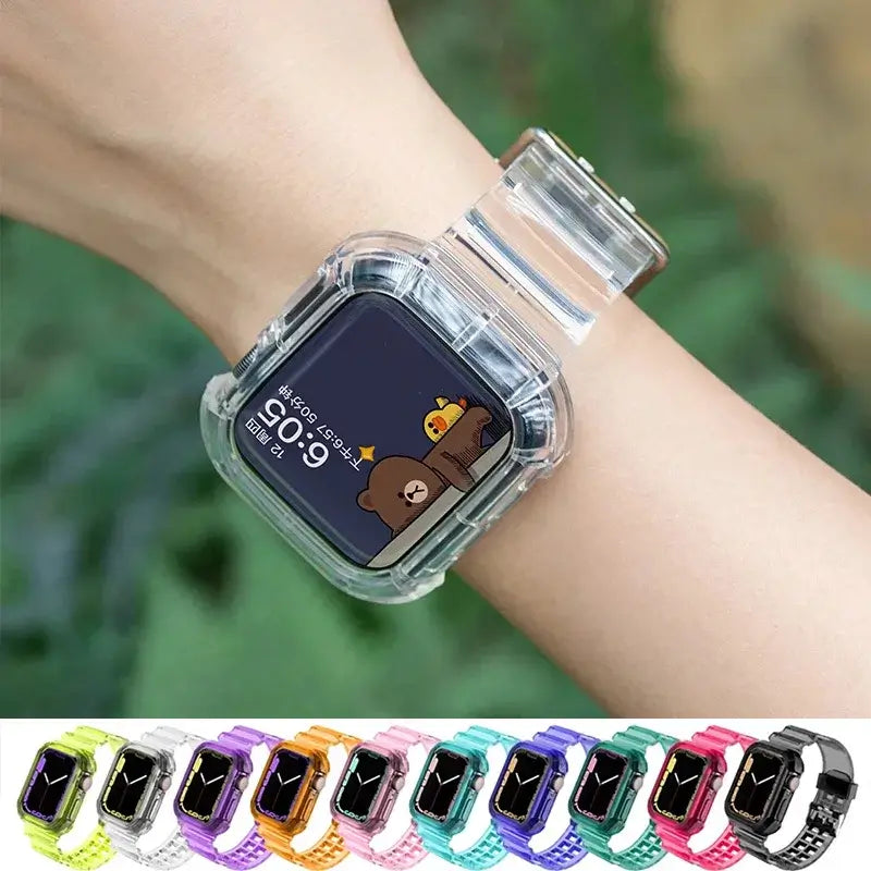 Apple Watch Clear Silicone Band - Durable Comfortable Strap - SJB-DIAMOND ELITES