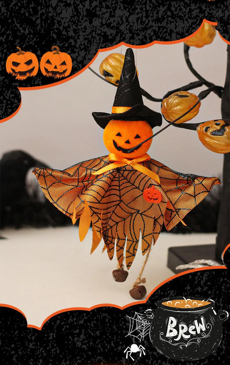 Halloween Decorations Doll Bar Decor Pumpkin Ghost Witch Pendant Scary Halloween Kids Gift Halloween Party Decoration for Home Lootquake LLC