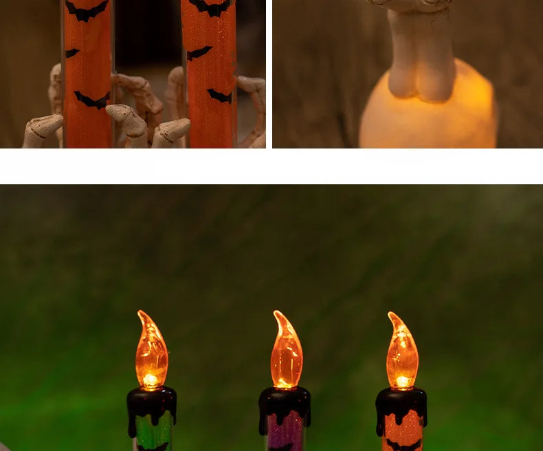 Halloween  Skull Lamp Creative Decor for Spooky Party Unique Skull Candle Lantern Halloween Decoration Spooky Lighting Lootquake LLC