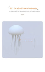 Jellyfish Cartoon Nihgt Light RGB Voice Control Jellyfish Bedside Lamp Type-C LED Night Lamp Upgraded Bluetooth Humidifier Model