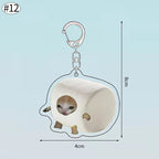 Funny Banana Cat Key Chain Creative Acrylic Happy Cats Schoolbag Pendant Bag Accessories DIY Mobile phone Lanyard Student Gift Lootquake LLC