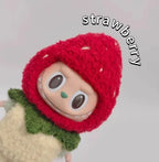 Labubu doll pendant, rubber doll clothes, rabubu v2v1 sitting party head cover hat heartbeat macaron 17cm 15CM Lootquake LLC