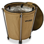 Outdoor camping Trash Can LightweightCollapsible Oxford cloth Storage RoundBin Self-drive Barbecue Portable CarTrash Bin
