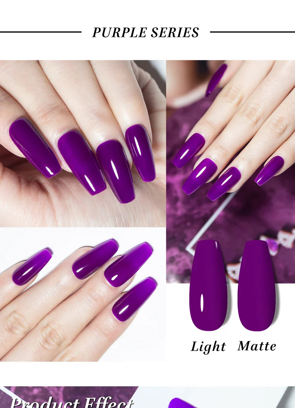 Rainbow Ghini UV LED Glitter Purple Gel Nail Polish 15ml Manicure Art Accessories Nail Glue Supplies for Professionals Varnishes Lootquake LLC