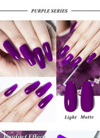 Rainbow Ghini UV LED Glitter Purple Gel Nail Polish 15ml Manicure Art Accessories Nail Glue Supplies for Professionals Varnishes Lootquake LLC
