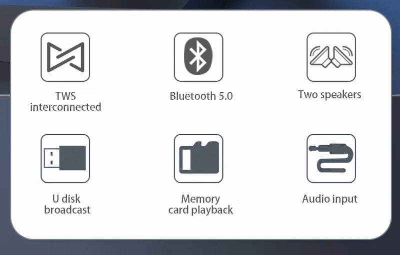 S11 Bluetooth Small Speaker Music Player Stereo USB TF Card Home Outdoor Sports Portable Mobile Phone Car Subwoofer Big Battery Lootquake LLC