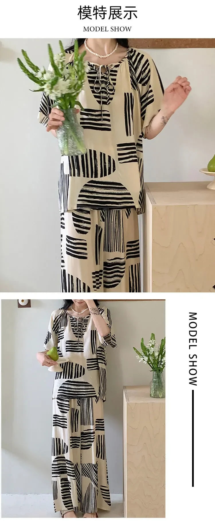 Sleepwear Women's Clothing Summer Blouse Cotton Silk New Thin Home Loose Casual Comfortable Premium Soft Simple  National Style Lootquake LLC