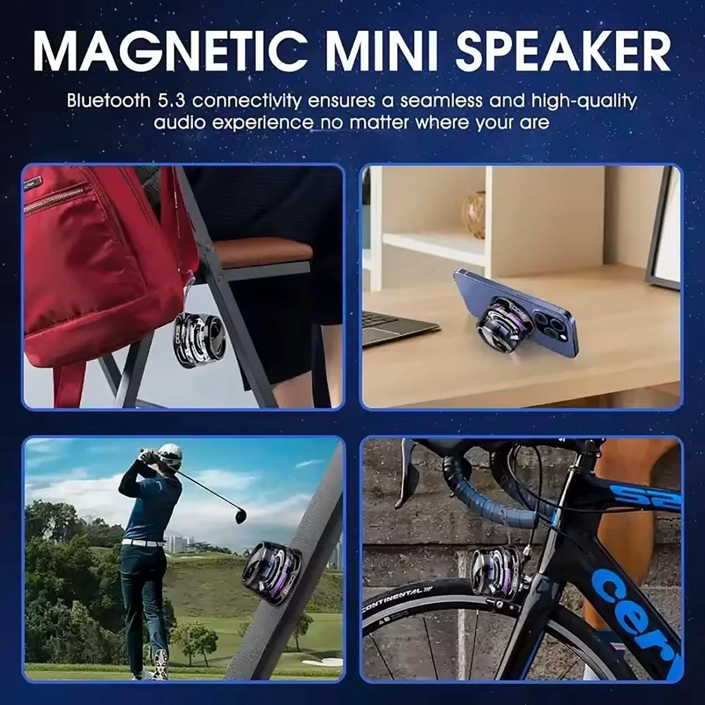 2025 New Portable Mini Bluetooth Speaker G200 RGB Lighting Magnetic Speaker BT5.3 Mini Sound Box 7 Hours Playback Phone Holder Lootquake LLC