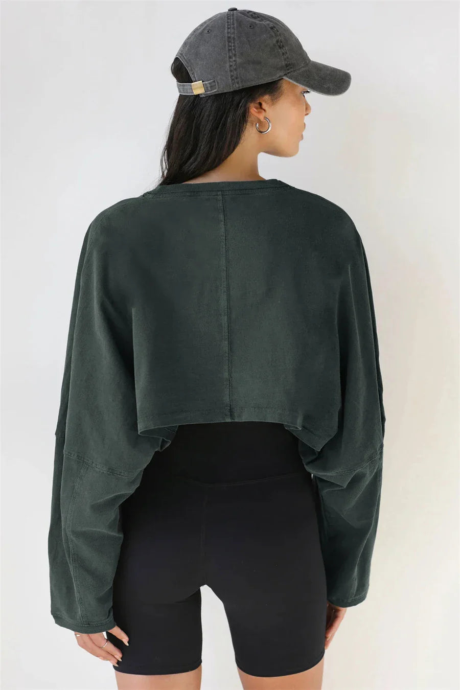 FitFlow Long Sleeve Crop Top THRIXINE