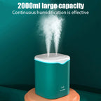 2000ML USB Air Humidifier Double Spray Port Essential Oil Aromatherapy Humificador Cool Mist Maker Fogger Purify for Home Office Lootquake LLC