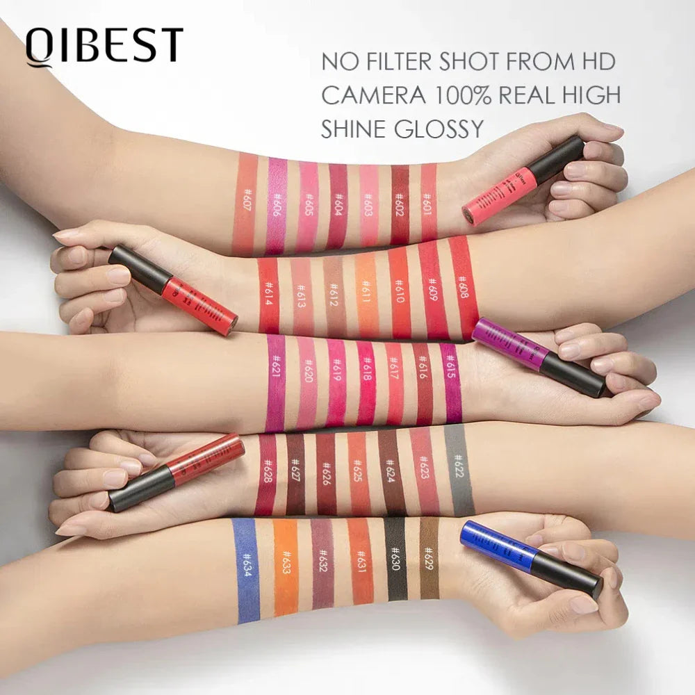 Matte Liquid Lipstick Waterproof Long Lasting Sexy Velvet Lip Gloss Nude Pigment Red Black Women Beauty Makeup Cosmetics