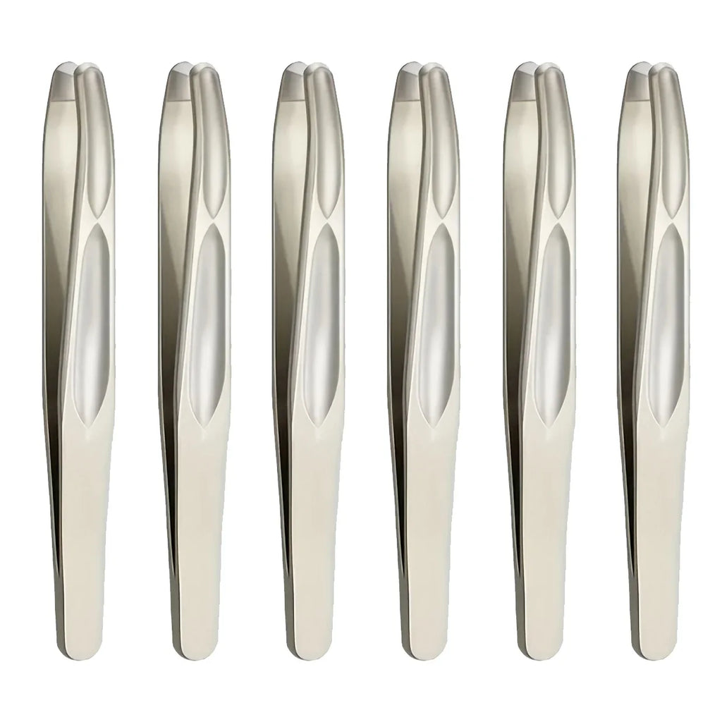 Premium Round Head Tweezers for Eyebrow & Facial Hair Removal Seamless Clips Short Hair Precision Beard Clip
